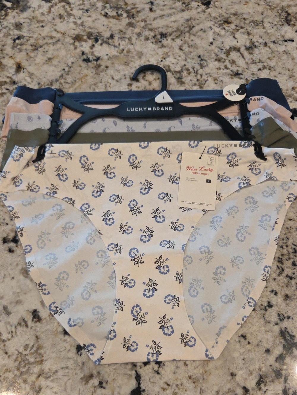 Lucky Brand Womens 5 Pack Bikini Bottoms with Various Prints